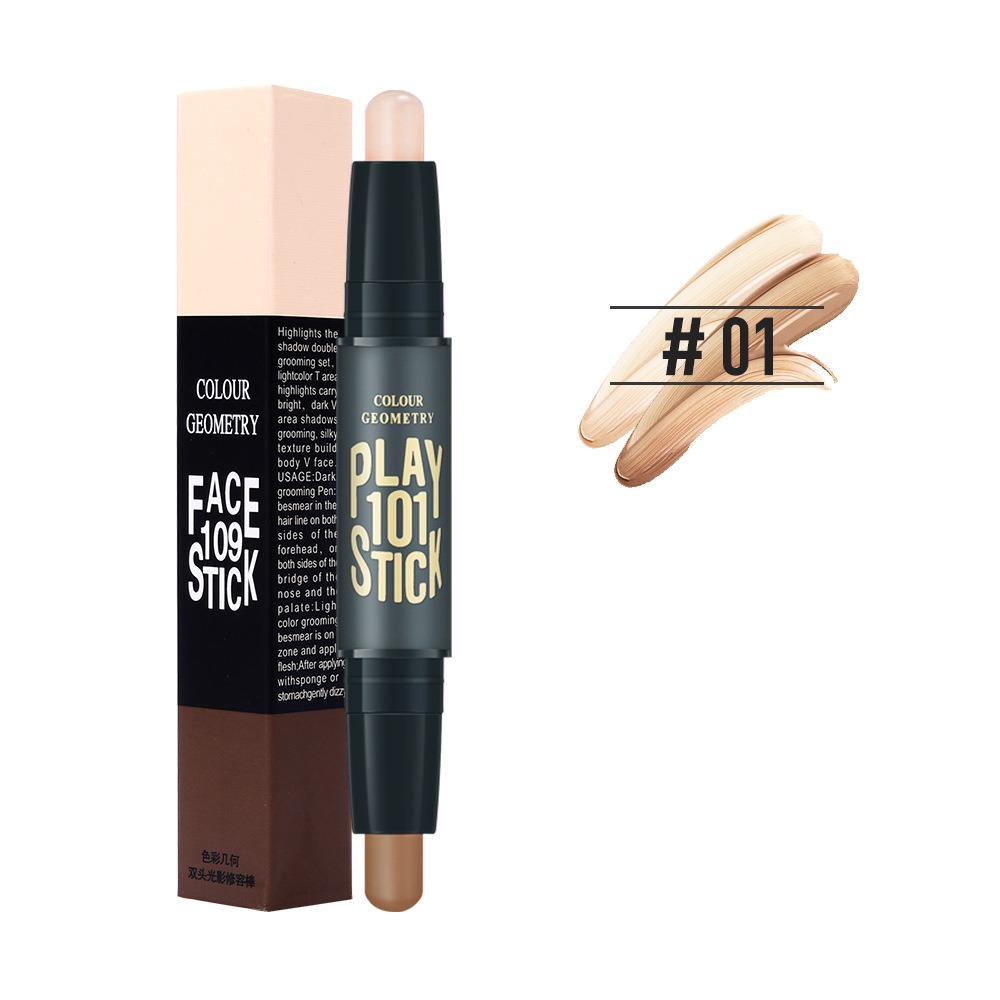 Highlight Contour Stick Female Dual Head Dual-Use Nose Shadow Repair Highlight Powder Concealer Shadow Small V Face Factory Direct Supply