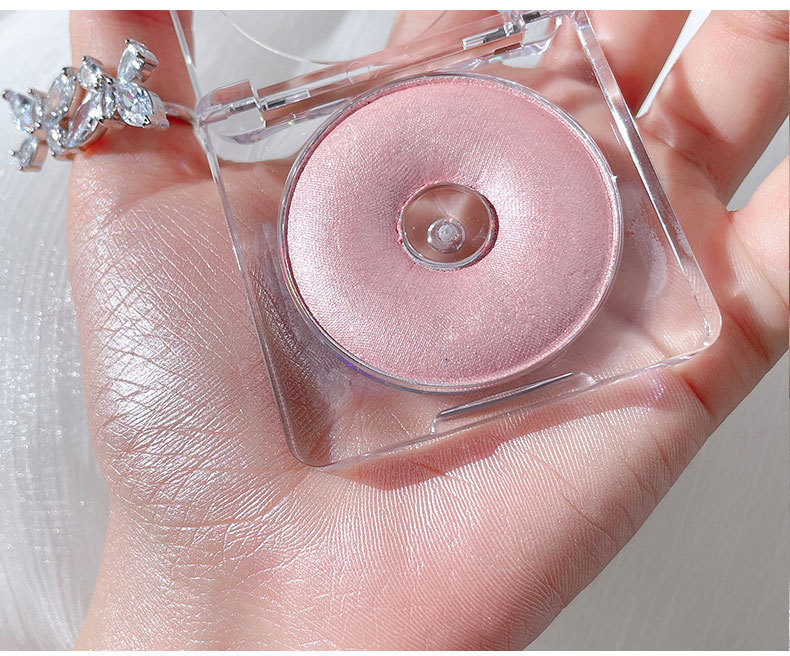 CVZ Record Monochrome Highlight Powder Donut Mashed Potatoes High Gloss Diamond Glitter Contour Compact Body Thin and Glittering Brightening