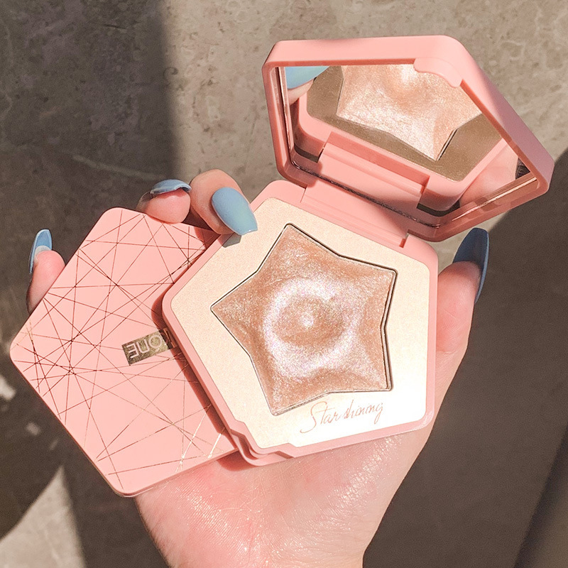 Suikone Sukana Dazzling Star Shining Highlight Powder Cake Natural Three-Dimensional Nose Shadow Brightening Mashed Potatoes Contour Compact