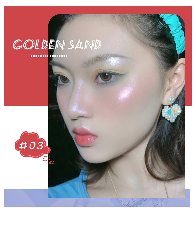 Xixi Ginger Highlight Powder Glitter Face Brightening Lasting Repair Three-Dimensional Natural Crouching Silkworm Diamond Fairy Highlight