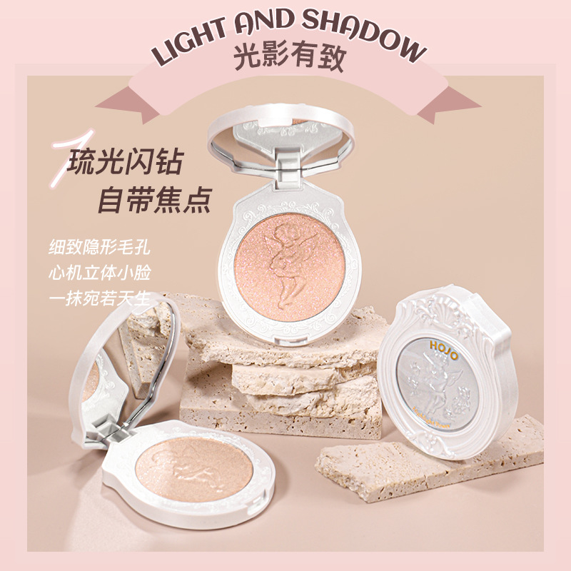 Hojo Magic Light Angel Highlight Powder Diamond Fine Powder Brightening Nose Shadow Three-Dimensional Repair Pearlescent Face Clavicle Mashed Potatoes