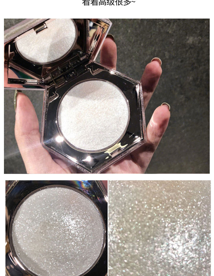 M6005 Diamond Highlight Powder MINSHZEE Contour Compact Brightening Powder Fairy Mashed Potatoes Shimmering Powder Shimmer Unicorn