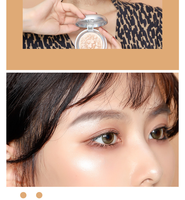 Original Painter Highlight Powder Glitter Brightening Natural Three-Dimensional Nose Shadow Side Shadow Relief Lion Ginger Highlight Contour Compact