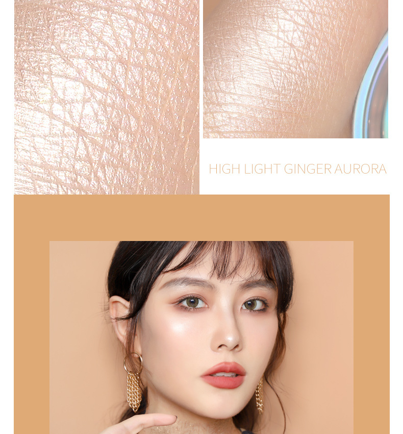 Original Painter Highlight Powder Glitter Brightening Natural Three-Dimensional Nose Shadow Side Shadow Relief Lion Ginger Highlight Contour Compact