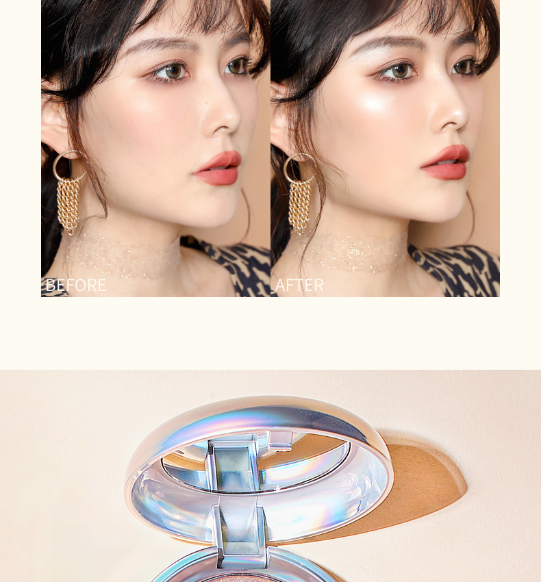 Original Painter Highlight Powder Glitter Brightening Natural Three-Dimensional Nose Shadow Side Shadow Relief Lion Ginger Highlight Contour Compact