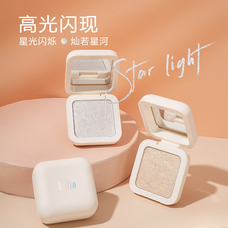 Klo2178 Kulio Starlight Diamond Shining Highlight Powder Light Feeling Brightening Skin Repair Three-Dimensional Clear Shiny Easy to Carry