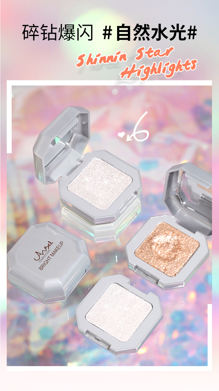 The Temptation of an Angel Diamond Highlight Powder Bright Repair Three-Dimensional Natural Crouching Silkworm Three-Dimensional Water Light Muscle Mashed Potatoes Glitter