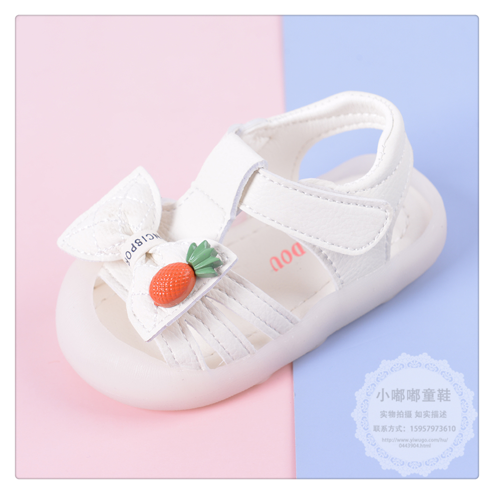 Baby Girl Summer Princess Sandals Baby Shoes Soft Bottom Closed Toe Toddler Shoes Baby Girl 1-3 Years Old Children's Shoes