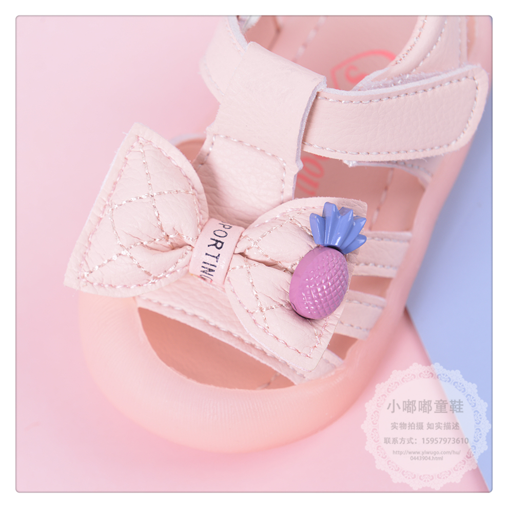 Baby Girl Summer Princess Sandals Baby Shoes Soft Bottom Closed Toe Toddler Shoes Baby Girl 1-3 Years Old Children's Shoes