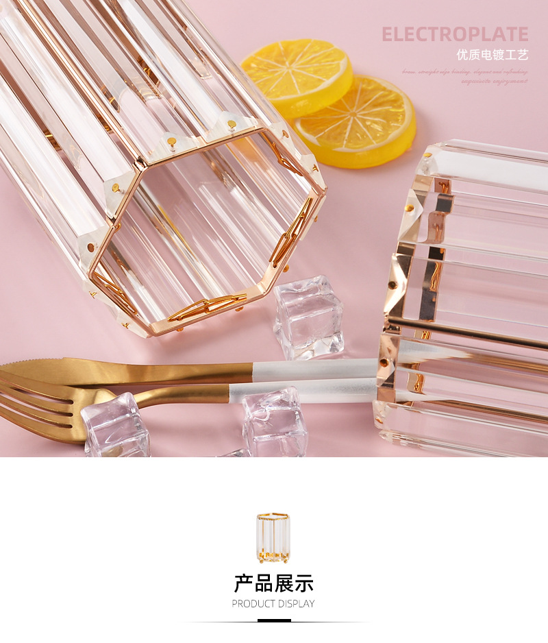 Creative Makeup Brush Holder Nordic Golden Glass Vase Eyebrow Pencil Beauty Container Geometric Pen Container Multifunctional Storage Box Creative Makeup Brush Holder Nordic Golden Glass Vase Eyebrow Pencil Beauty Container Geometric Pen Container Multifunctional Storage Box