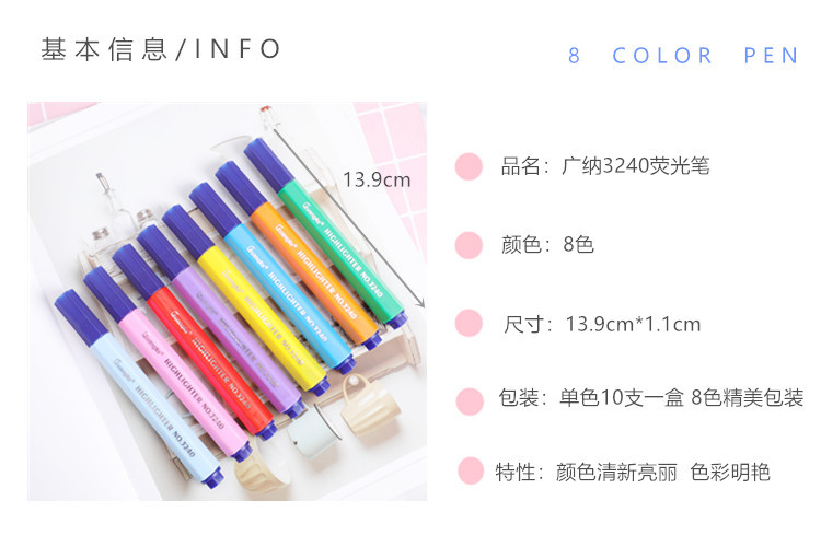 Wide range of 3240 color highlighters set for students with marker pens, candy color markers, flash pens, bold highlights