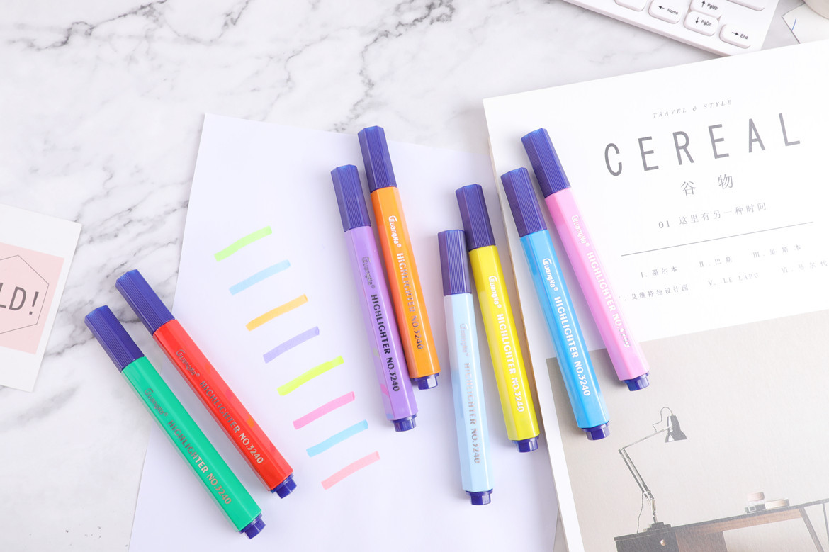 Wide range of 3240 color highlighters set for students with marker pens, candy color markers, flash pens, bold highlights