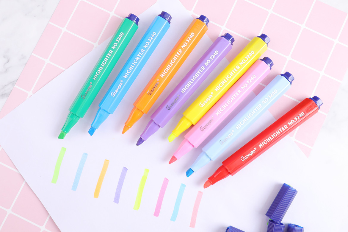Wide range of 3240 color highlighters set for students with marker pens, candy color markers, flash pens, bold highlights