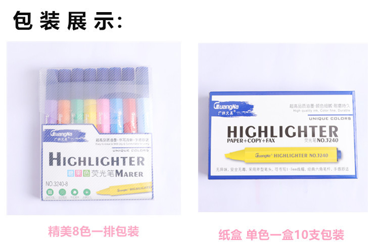 Wide range of 3240 color highlighters set for students with marker pens, candy color markers, flash pens, bold highlights