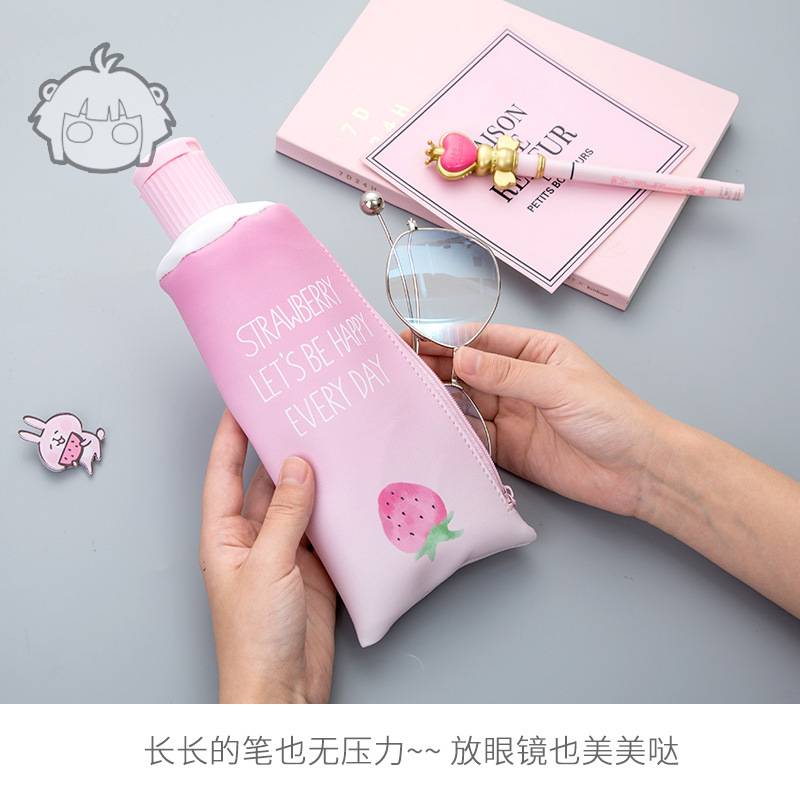 Douyin with web celebrity pencil box nb large capacity female students toothpaste pencil bag in Chesapeake express stationery supplies