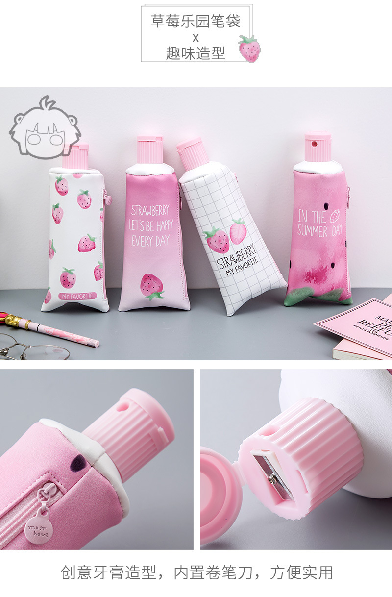 Douyin with web celebrity pencil box nb large capacity female students toothpaste pencil bag in Chesapeake express stationery supplies