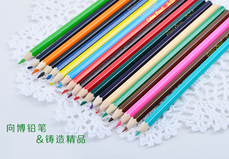 Color Pencil Short 12 Color Children Environmental Protection Drawing and Painting Pencil Stationery Wholesale Foreign Trade