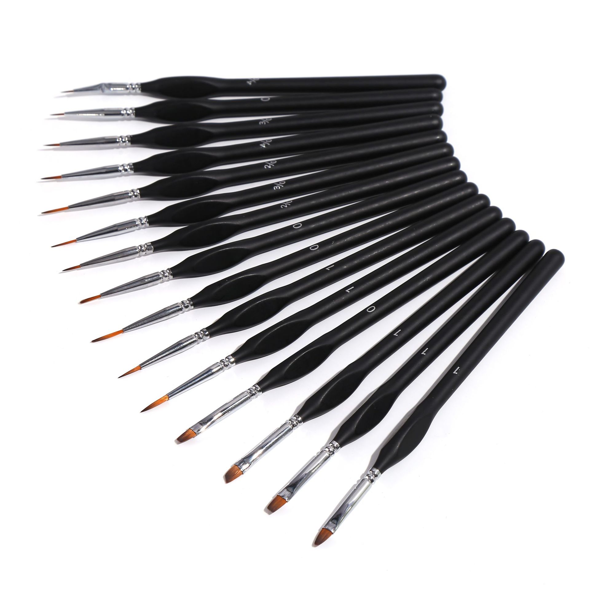 Factory Direct Supply Cross-Border Stroke Delineating Writing Brush 15 Pieces Hook Line Pen Black Pen Holder Watercolor Hand Painted Edge Marking Pen
