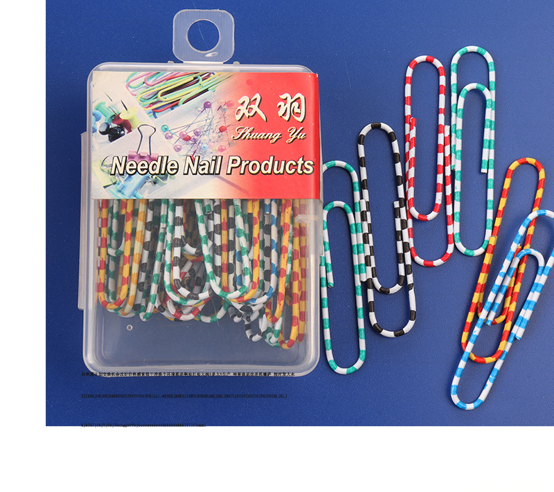 Manufacturer direct shot silver nickel plated color paper clip 50 mm zebra print - metal paper clip material fixation needle