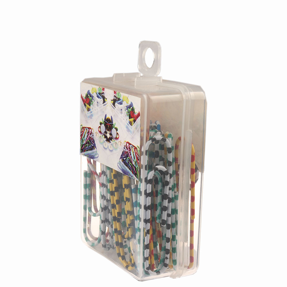 Manufacturer direct shot silver nickel plated color paper clip 50 mm zebra print - metal paper clip material fixation needle
