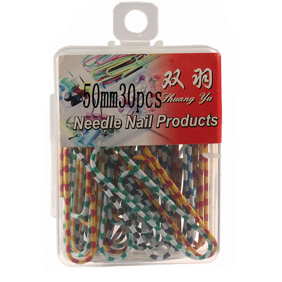 Manufacturer direct shot silver nickel plated color paper clip 50 mm zebra print - metal paper clip material fixation needle