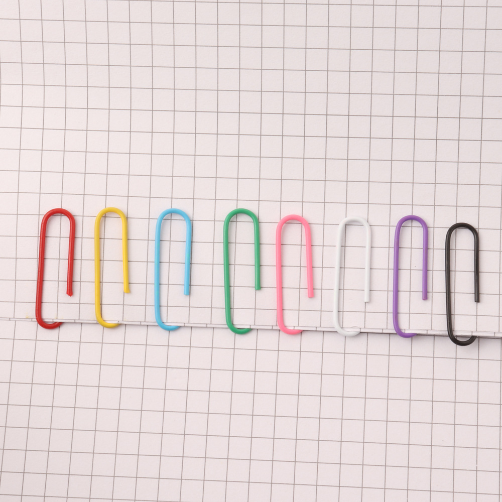 Manufacturer direct selling color plastic coated creative specially-shaped paper clip nickel-plated silver paper clip 28mm cross-border special supply