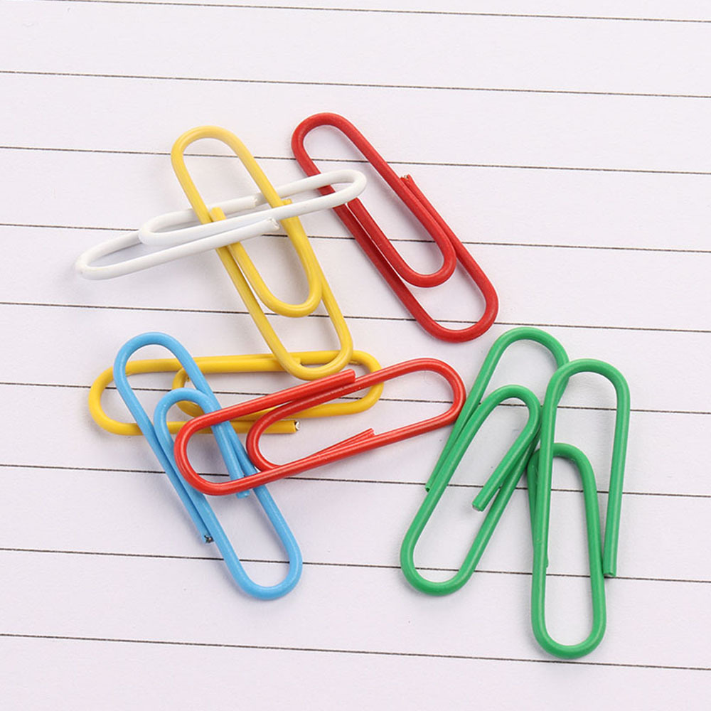 Manufacturer direct selling color plastic coated creative specially-shaped paper clip nickel-plated silver paper clip 28mm cross-border special supply