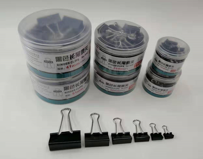 Long tail clip black tail clip dovetail clip iron clip black bill clip folder paper clip office fixture student paper clip