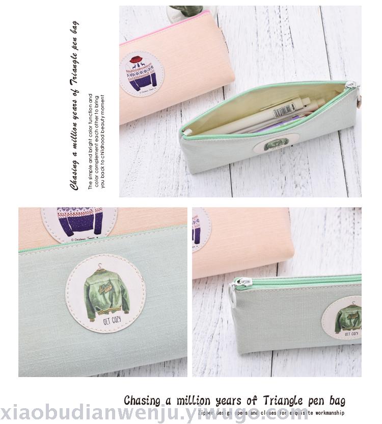Canvas high appearance level female high school students simple pen bag lovely stationery junior high school students Korean version retro style literary stationery Canvas high appearance level female high school students simple pen bag lovely stationery junior high school students Korean version retro style literary stationery