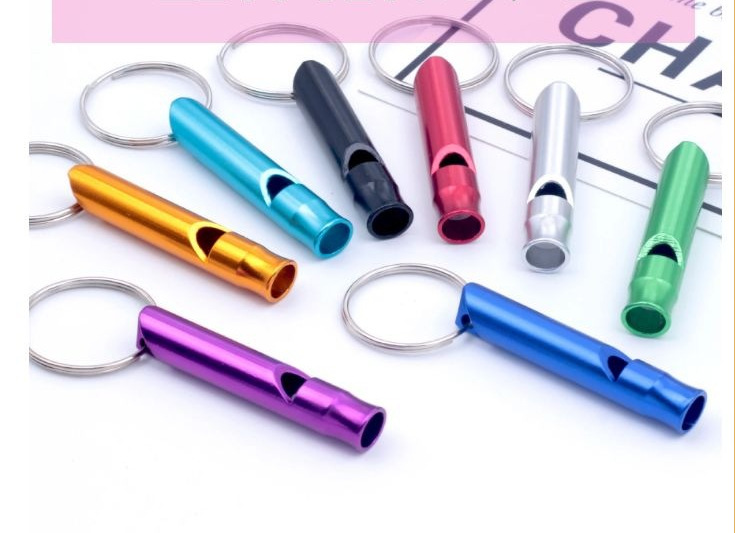 Cross-Border Currently Available Aluminum Alloy Whistle Small Whistle Metal Whistle Aluminum Alloy Survival Training Whistle 4G