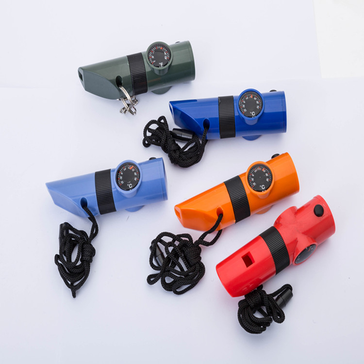 Factory Direct Supply Compass Thermometer Seven-in-One Multifunctional Survival Whistle Outdoor Emergency Life-Saving with Emergency Kit Factory Direct Supply Compass Thermometer Seven-in-One Multifunctional Survival Whistle Outdoor Emergency Life-Saving with Emergency Kit