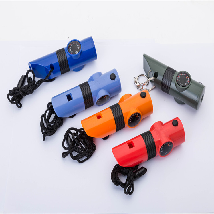 Factory Direct Supply Compass Thermometer Seven-in-One Multifunctional Survival Whistle Outdoor Emergency Life-Saving with Emergency Kit Factory Direct Supply Compass Thermometer Seven-in-One Multifunctional Survival Whistle Outdoor Emergency Life-Saving with Emergency Kit