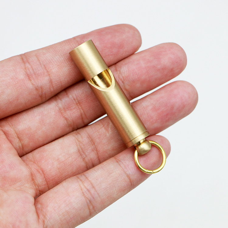 Brass Outdoor Survival Equipment Military Fans&#039; Supplies Retro Referee Brass Whistle Pure Brass Survival Whistle EDC