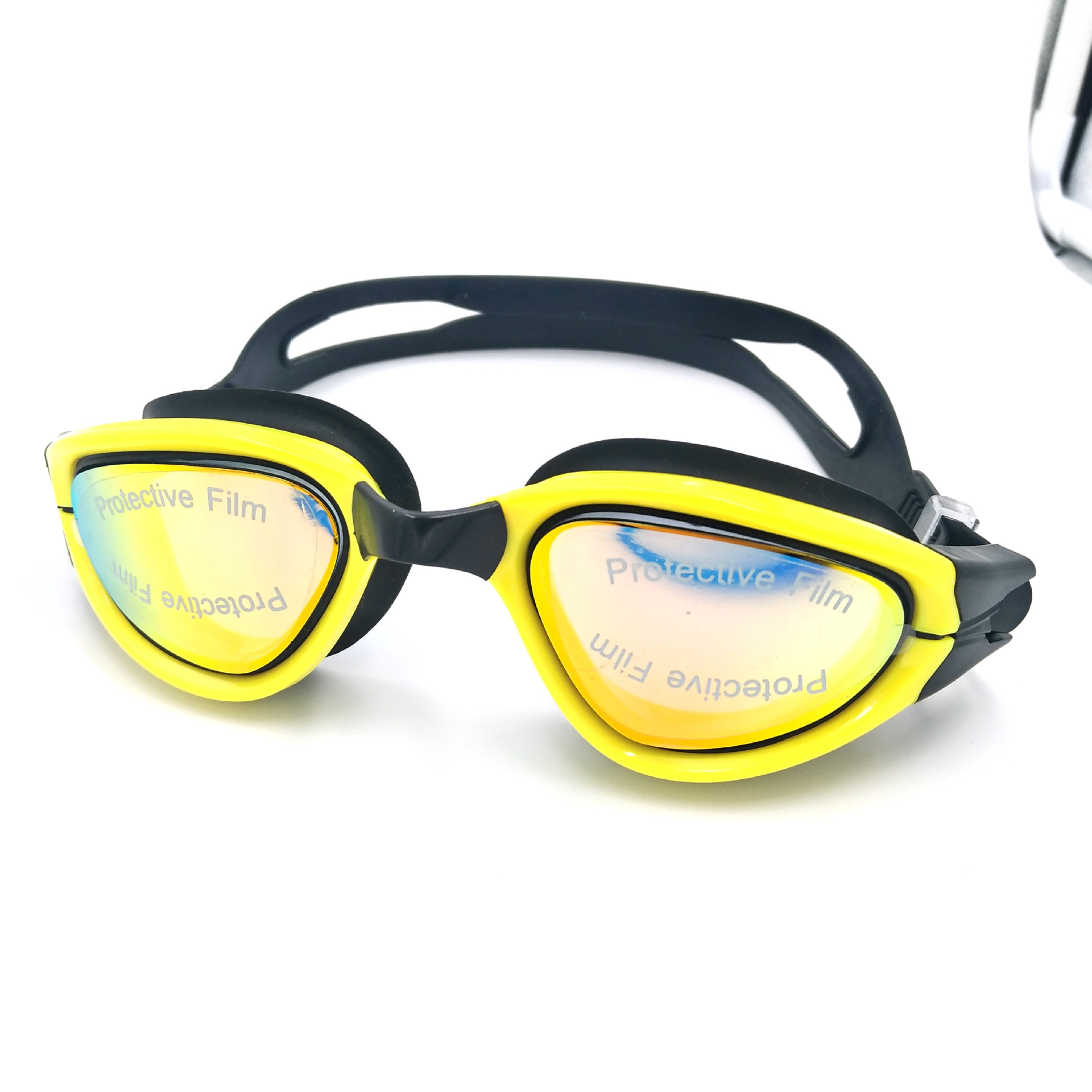 Electroplating Swimming Goggles HD Waterproof Swimming Goggles Adult Large Frame Swimming Glasses Large Frame Electroplating Swimming Goggle Box