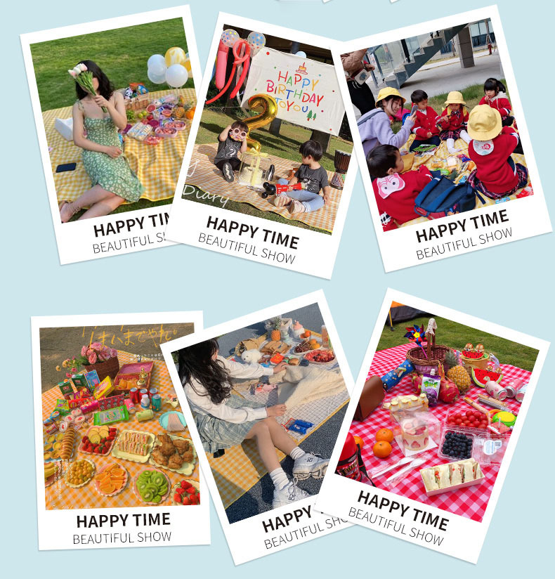 Picnic Mat Moisture Proof Pad Thickened Picnic Blanket Outing Picnic Outdoor Folding Floor Mat Spring Outing Oxford Cloth Waterproof Gasket