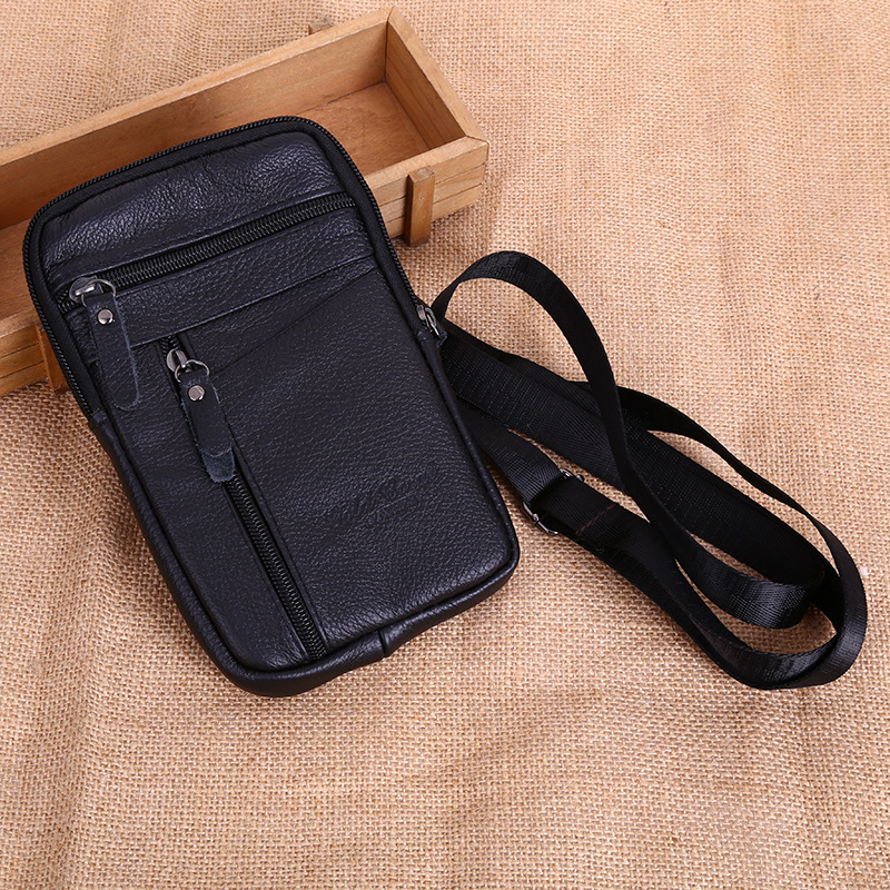 Leather Pocket Men's Mobile Phone Bag Wear Belt Outdoor Sports One-Shoulder Small Bag Business Waist Bag for Collecting Money Factory Wholesale Leather Pocket Men's Mobile Phone Bag Wear Belt Outdoor Sports One-Shoulder Small Bag Business Waist Bag for Collecting Money Factory Wholesale