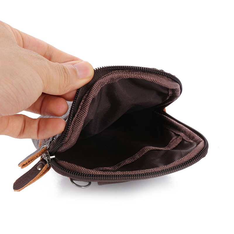 Leather Pocket Men's Mobile Phone Bag Wear Belt Outdoor Sports One-Shoulder Small Bag Business Waist Bag for Collecting Money Factory Wholesale Leather Pocket Men's Mobile Phone Bag Wear Belt Outdoor Sports One-Shoulder Small Bag Business Waist Bag for Collecting Money Factory Wholesale