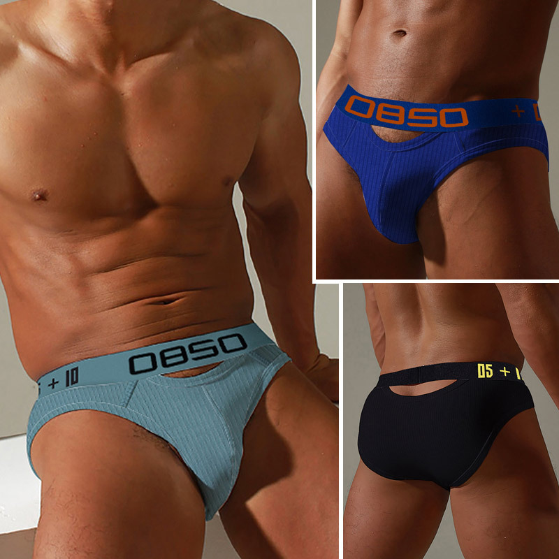 Boys Cotton Briefs EBay Men&#039;s Bag Low Waist Solid Color Breathable Hip Lifting European and American Men Sexy Panties
