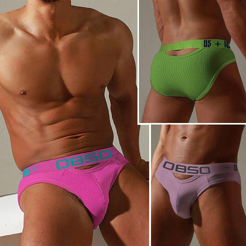 Boys Cotton Briefs EBay Men&#039;s Bag Low Waist Solid Color Breathable Hip Lifting European and American Men Sexy Panties