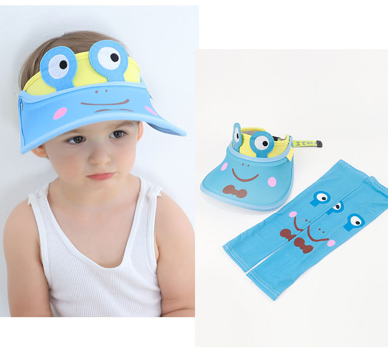 Summer New Internet Celebrity Children&#039;s Ice Sleeve Children&#039;s Outdoor Sun Protection Ice Silk Cartoon Oversleeve Cool Dinosaur Ice Sleeve New Customization
