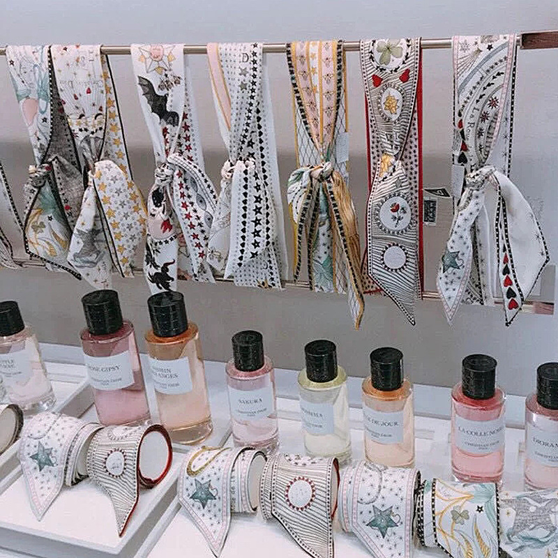 Small Long Silk Scarf for Women Spring and Autumn Fashionable Arm Bag Ribbon Versatile Korean Small Scarf Headband Hair Band Scarf Small Long Silk Scarf for Women Spring and Autumn Fashionable Arm Bag Ribbon Versatile Korean Small Scarf Headband Hair Band Scarf