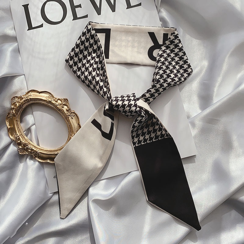 Small Long Silk Scarf for Women Spring and Autumn Fashionable Arm Bag Ribbon Versatile Korean Small Scarf Headband Hair Band Scarf Small Long Silk Scarf for Women Spring and Autumn Fashionable Arm Bag Ribbon Versatile Korean Small Scarf Headband Hair Band Scarf
