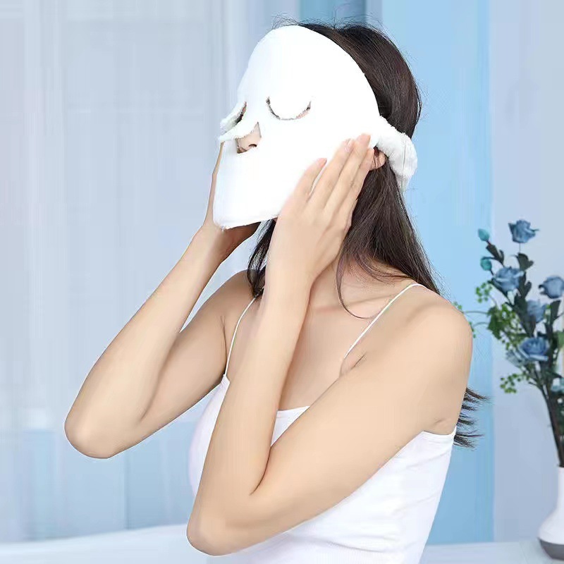 Hot Compress Towel Facial Mask Towel Beauty Salon Thickened Absorbent Moisturizing Hydrating Cold Compress Skin-Friendly Facial Care Face Towel