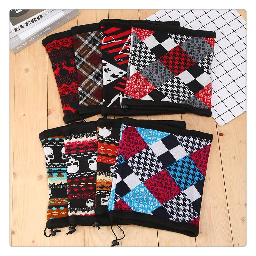 Outdoor New Zealand Velvet Plaid Mask Bandana Men&#039;s Riding Cold-Proof Face Towel Women&#039;s Full Face Sand Mask Scarf and Hat