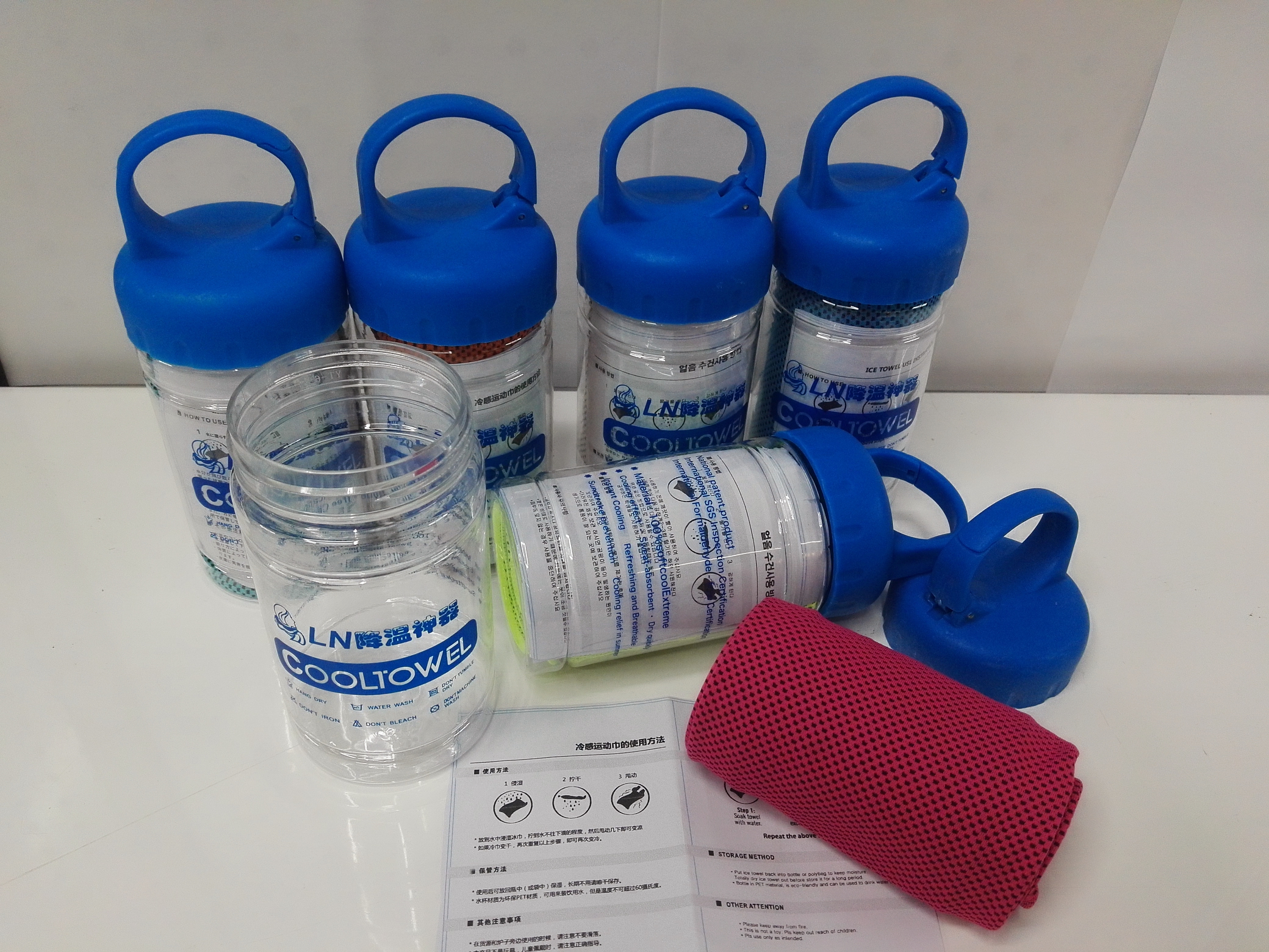 Spring and Summer Heat Prevention Artifact Cold Towel Magic Quick Cooling Ice-Cold Towel 100% Cold Feeling Silk Iced Towel