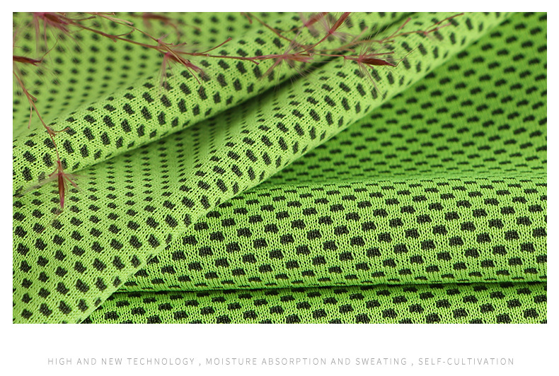 Polyester Brocade moisture absorption moisture Cold feeling Fabric sports cold feeling towel face mask pillow Jersey a variety of colors spot supply