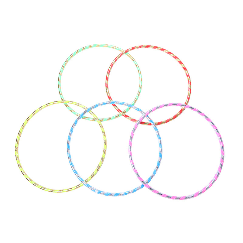 Factory Direct Sales 2.4cm Color Reflective Hula Hoop Plastic Tube Material Weight Loss Fitness Thin Sports Sports Equipment