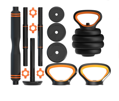Feilton Dumbbell Men&#039;s Fitness Equipment Plastic-Coated Environmental-Friendly Kettle Bell Household Multi-Specification Removable Barbell