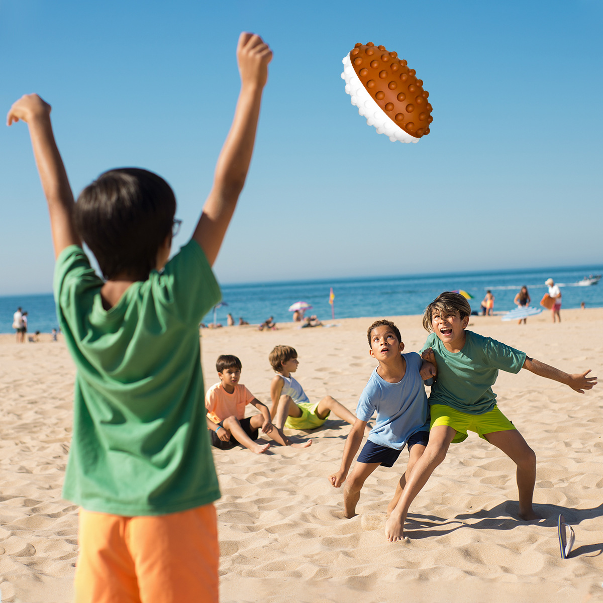 Super Bowl Super Bowl Decompression Silicone Children's Educational Toys Deratization Pioneer Squeezing Toy Ball Rugby
