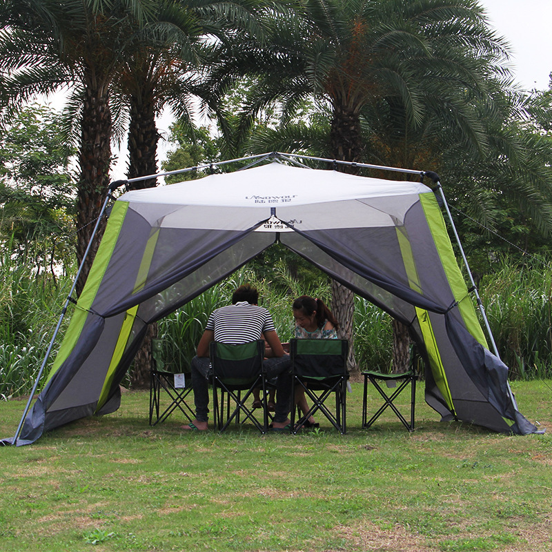 Outdoor Quickly Open Sunshade Barbecue Self-Driving Travel Sun-Proof Beach Multi-Person Canopy Rain-Proof Mosquito-Proof Automatic Pergola Tent